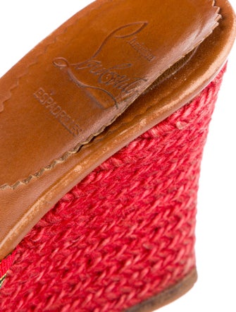 Christian Louboutin Canvas Striped Slides