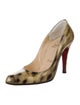 Christian Louboutin Patent Leather Animal Print Pumps