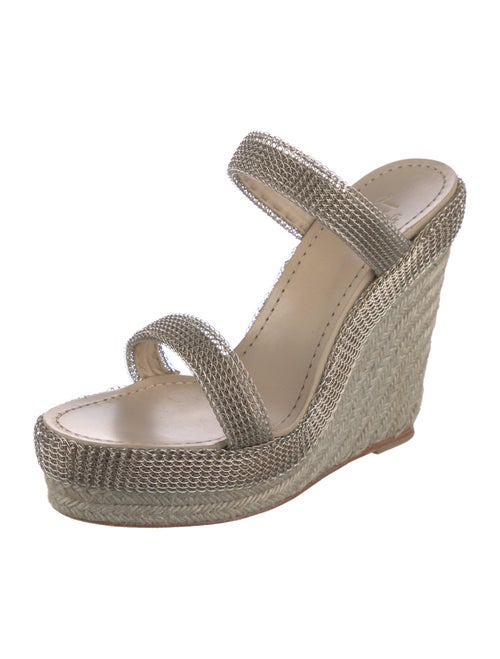 Christian Louboutin Metal Chain-Link Accents Espadrilles