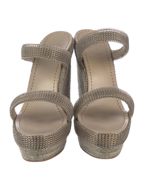 Christian Louboutin Metal Chain-Link Accents Espadrilles