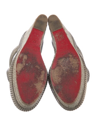 Christian Louboutin Metal Chain-Link Accents Espadrilles