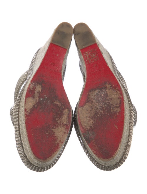 Christian Louboutin Metal Chain-Link Accents Espadrilles