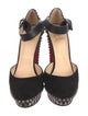 Christian Louboutin Suede Plaid Print D'Orsay Pumps