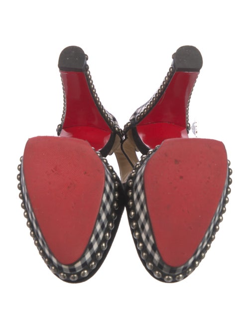 Christian Louboutin Suede Plaid Print D'Orsay Pumps