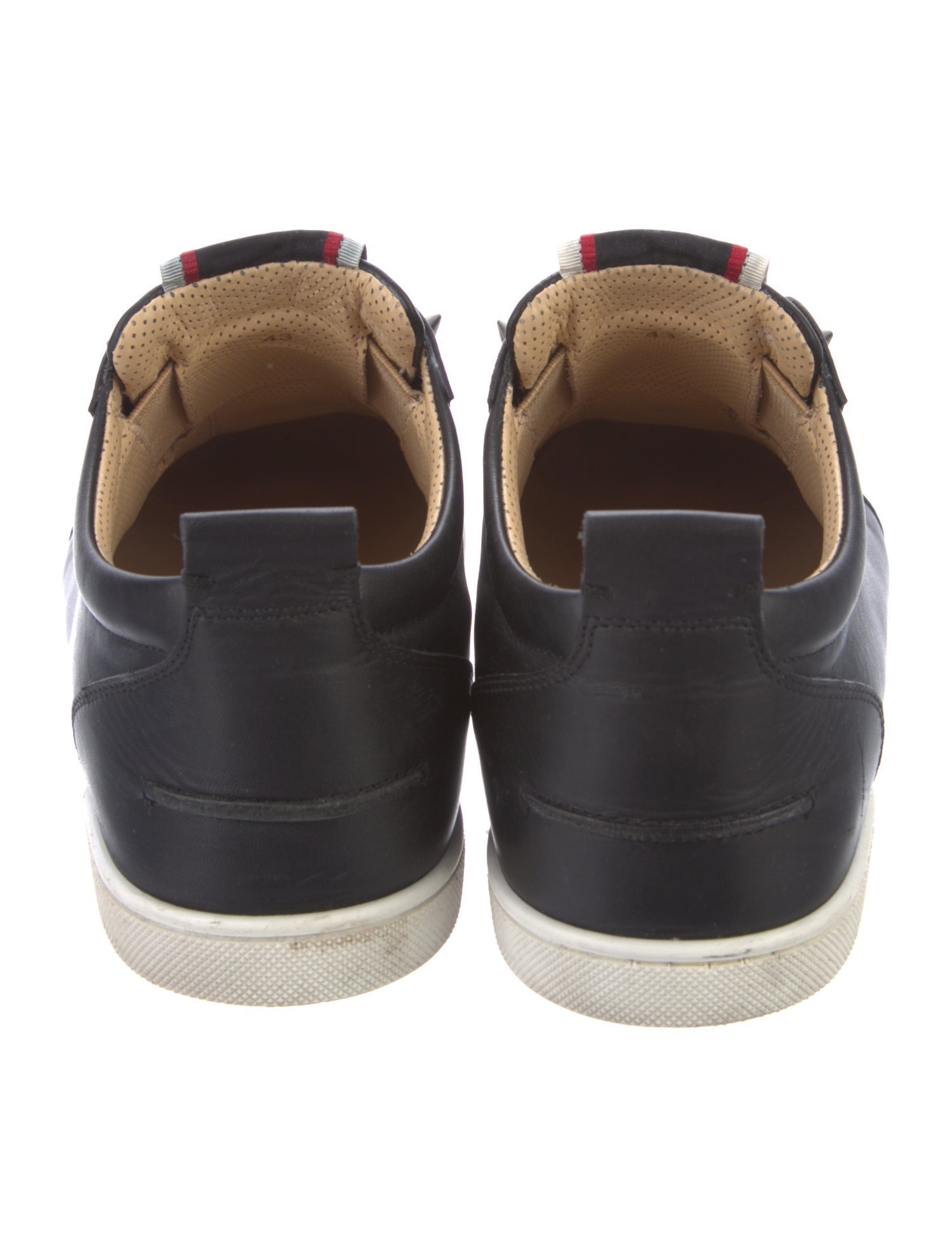 Christian Louboutin Spike Accents Leather Sneakers
