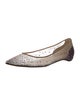 Christian Louboutin Mesh Glitter Accents Ballet Flats
