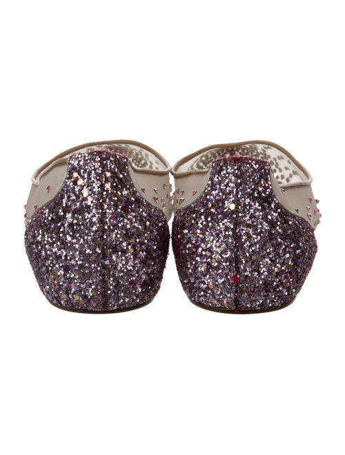 Christian Louboutin Mesh Glitter Accents Ballet Flats