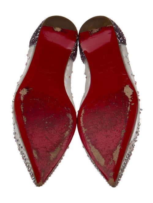 Christian Louboutin Mesh Glitter Accents Ballet Flats
