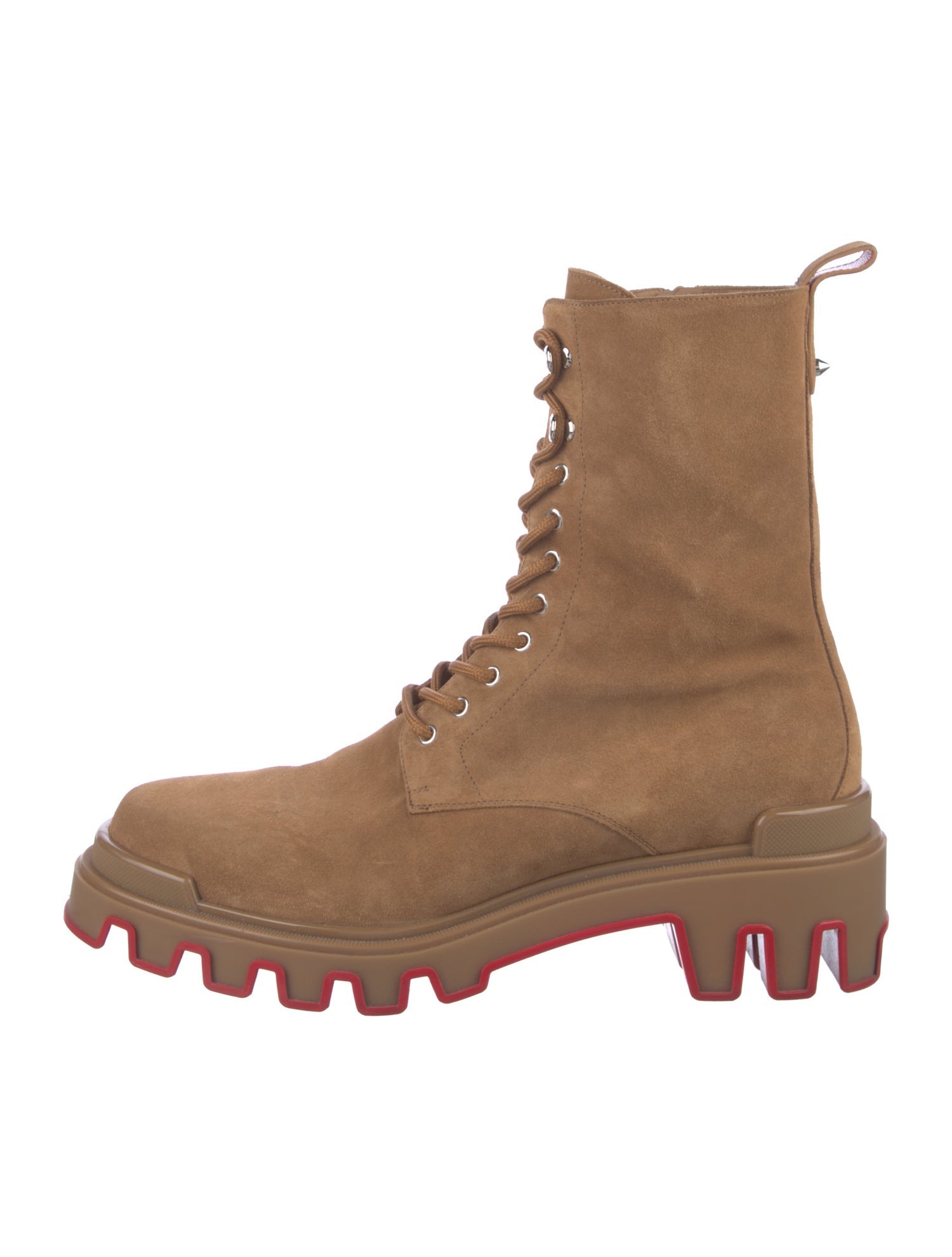 Christian Louboutin Suede Lace-Up Boots