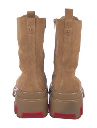 Christian Louboutin Suede Lace-Up Boots