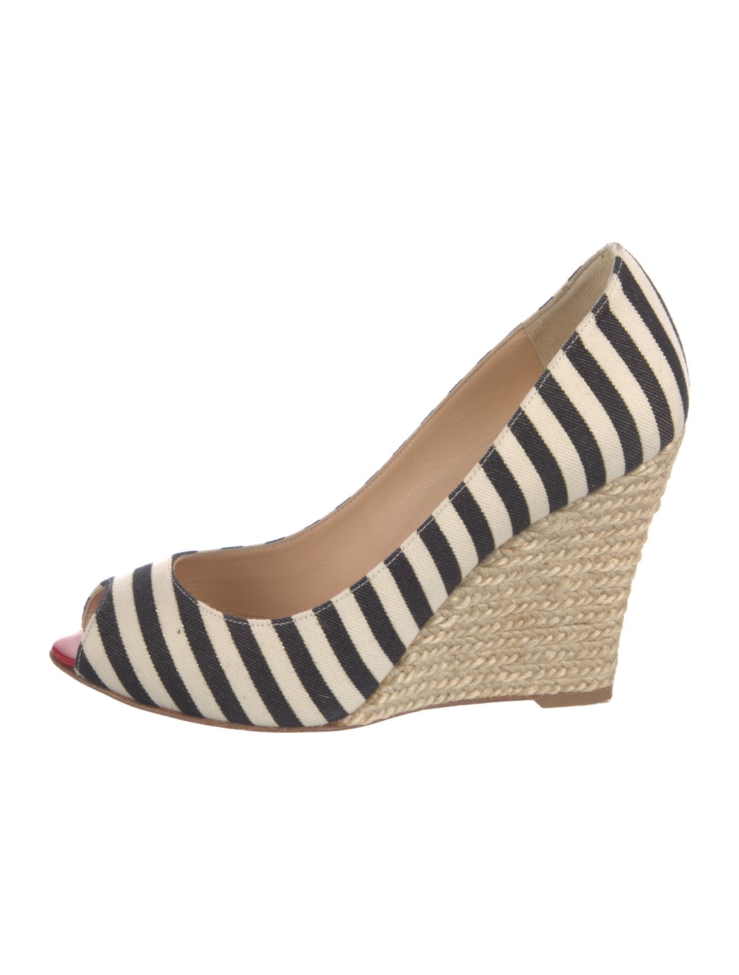 Christian Louboutin Canvas Striped Pumps