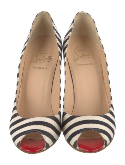 Christian Louboutin Canvas Striped Pumps
