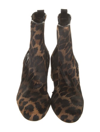 Christian Louboutin Ponyhair Animal Print Chelsea Boots