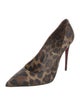 Christian Louboutin Leather Animal Print Pumps