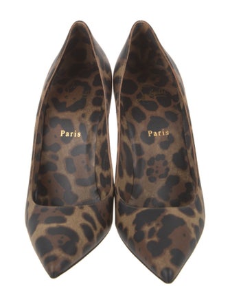 Christian Louboutin Leather Animal Print Pumps