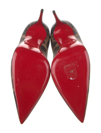 Christian Louboutin Leather Animal Print Pumps