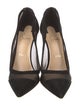 Christian Louboutin Suede Mesh Accents Pumps