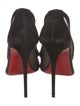 Christian Louboutin Suede Mesh Accents Pumps