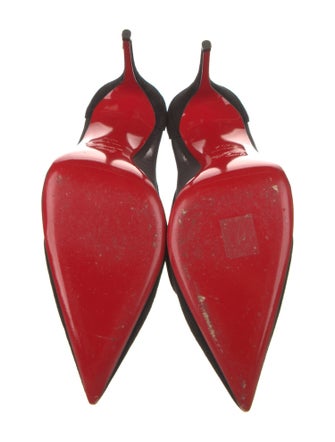 Christian Louboutin Suede Mesh Accents Pumps