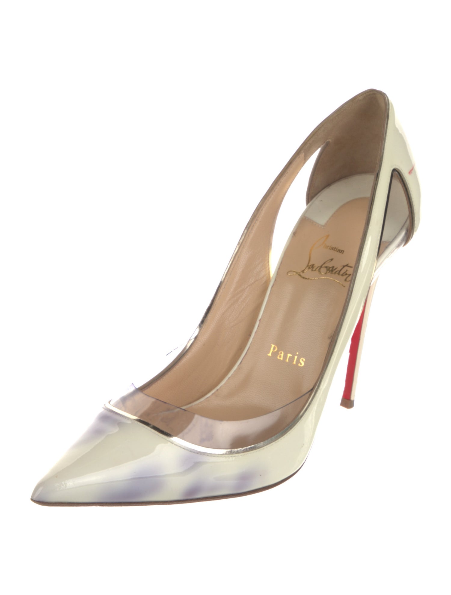 Christian Louboutin Patent Leather Slingback Pumps