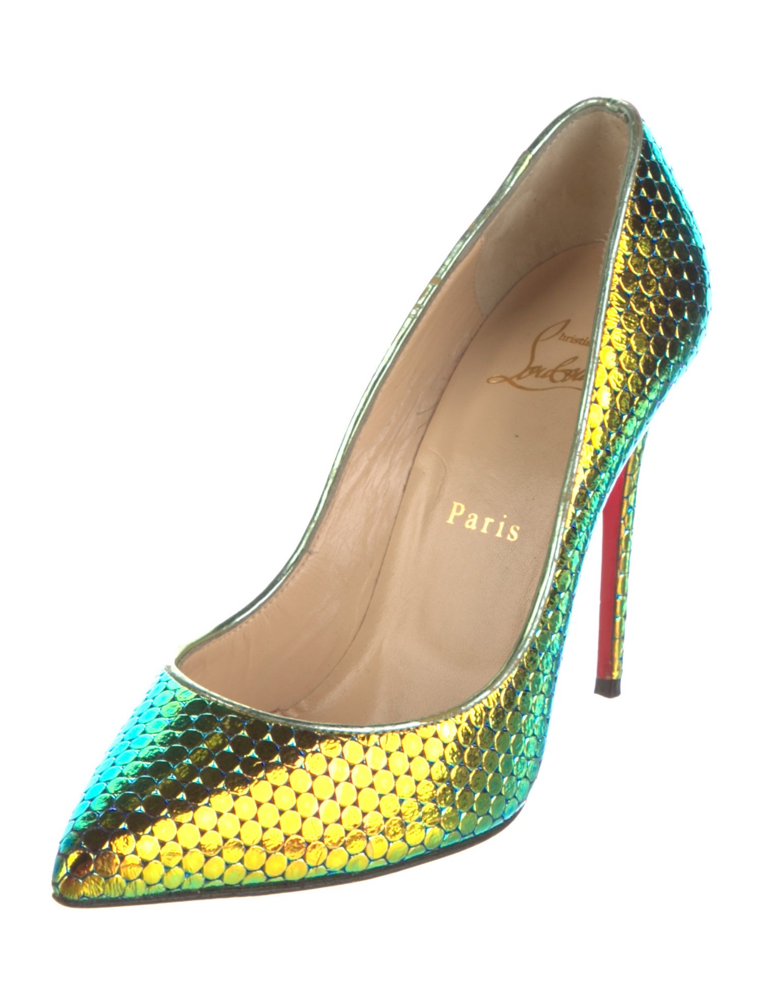 Christian Louboutin Leather Animal Print Pumps