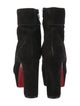 Christian Louboutin Suede Grosgrain Trim Boots
