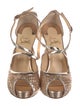 Christian Louboutin Mesh Mesh Accents T-Strap Pumps