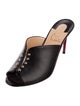 Christian Louboutin Leather Studded Accents Mules