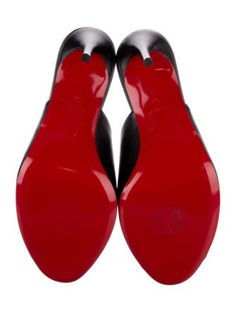 Christian Louboutin Leather Studded Accents Mules