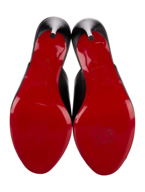 Christian Louboutin Leather Studded Accents Mules