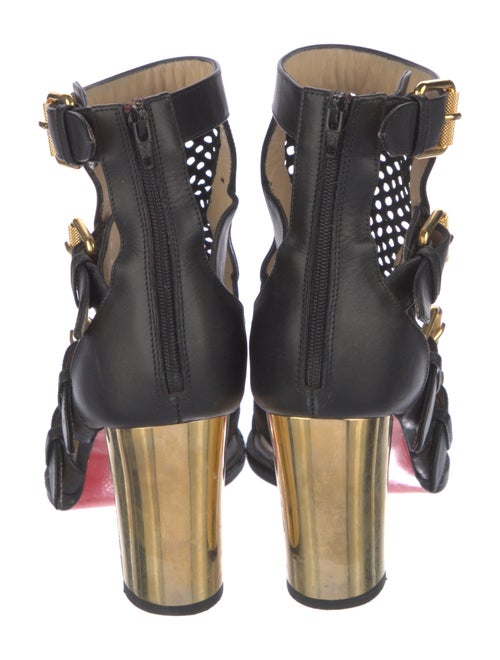 Christian Louboutin Leather Lasercut Accents Gladiator Sandals
