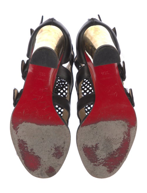 Christian Louboutin Leather Lasercut Accents Gladiator Sandals