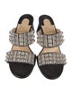 Christian Louboutin Leather Studded Accents Slides