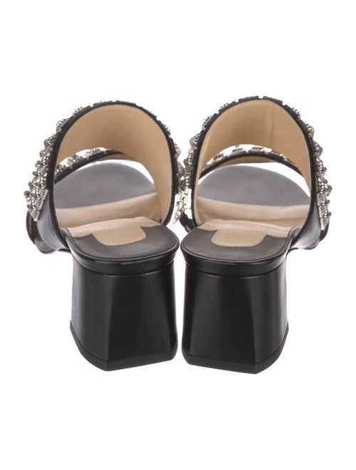 Christian Louboutin Leather Studded Accents Slides