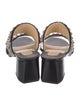 Christian Louboutin Leather Studded Accents Slides