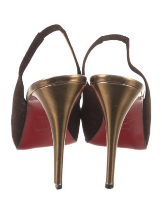 Christian Louboutin Suede Slingback Pumps