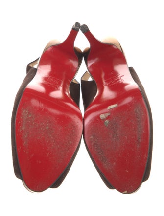 Christian Louboutin Suede Slingback Pumps