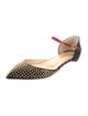 Christian Louboutin Spike Accents Patent Leather D'Orsay Flats