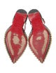 Christian Louboutin Spike Accents Patent Leather D'Orsay Flats