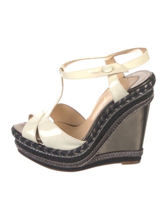 Christian Louboutin Patent Leather T-Strap Sandals