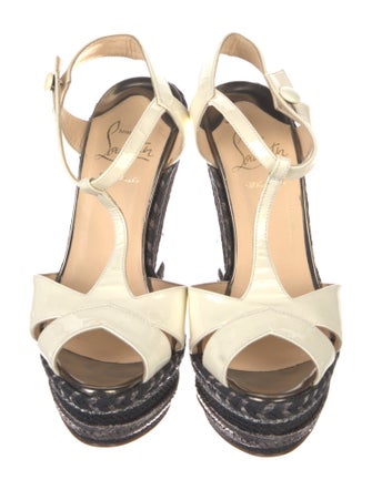 Christian Louboutin Patent Leather T-Strap Sandals
