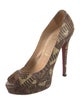 Christian Louboutin Python Animal Print Pumps