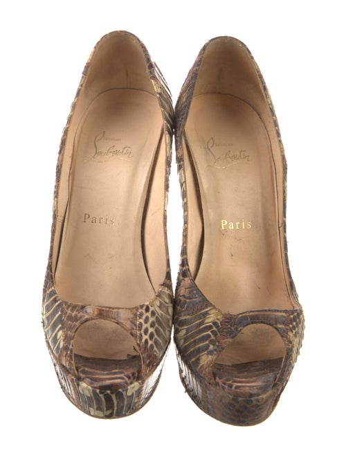 Christian Louboutin Python Animal Print Pumps