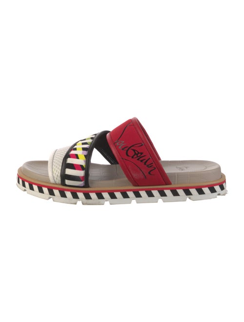 Christian Louboutin Printed Mesh Accents Slides