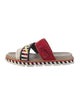 Christian Louboutin Printed Mesh Accents Slides