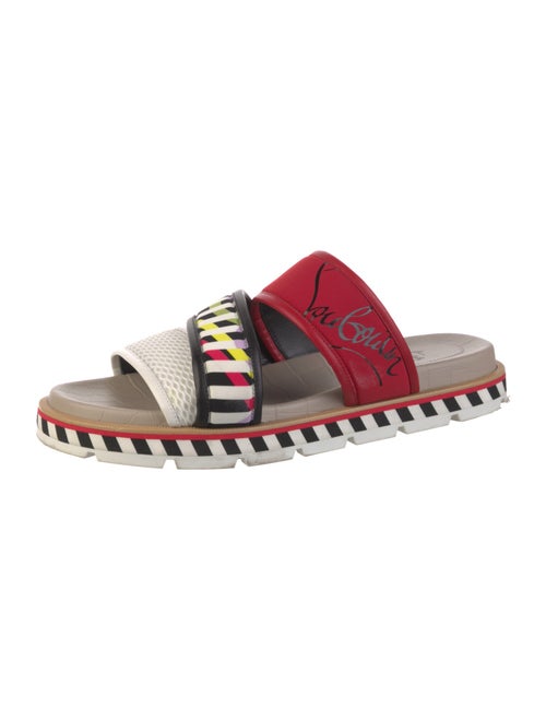 Christian Louboutin Printed Mesh Accents Slides