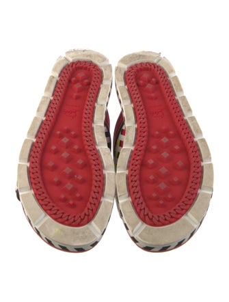 Christian Louboutin Printed Mesh Accents Slides