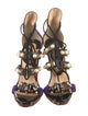 Christian Louboutin Leather Animal Print Gladiator Sandals