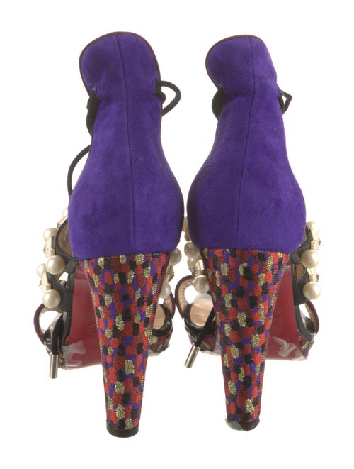 Christian Louboutin Leather Animal Print Gladiator Sandals