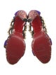 Christian Louboutin Leather Animal Print Gladiator Sandals